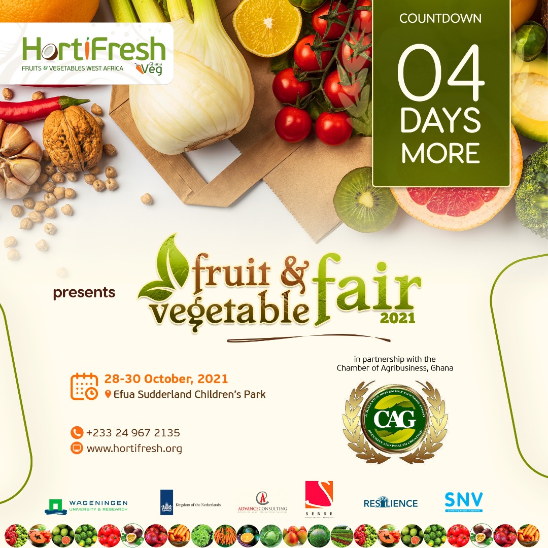 Join us at the Efua Sutherland Children's Park from Oct. 28 to 30 for the #Fruit and #Vegetable   #exhibition. @NLinGhana @WUR_WCDI @SNVGhana @AgricConnect @Agricday @sassibeyyeboah