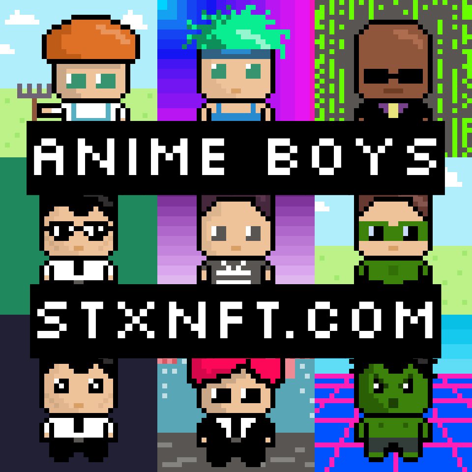 bogachev_anton's tweet photo. 🎉GIVEAWAY🎉

3 prizes:
1️⃣ - Anime Boys NFT
2️⃣ - 25 STX
3️⃣ - 25 STX

To participate:
▫️ Follow me and @ostrouxova
▫️ Like and Retweet this post
▫️ Tag 3 friends

Anime Boys Collection dropping at 1 PM ET October 29 on https://t.co/bQO3LYPJDL
200 pieces at 50 STX mint price https://t.co/88XXbrHWdy