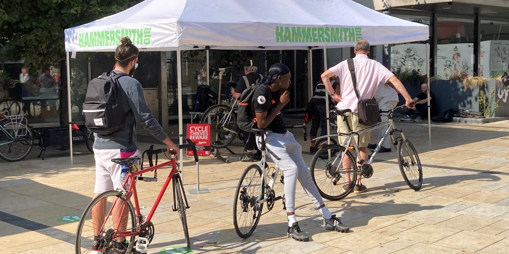 Did you know ❓ you can get your bike serviced for FREE on Lyric Square tomorrow 🚲

Part of the H&amp;F Climate Carnival | Lyric Square, 11am - 4pm

More info: bit.ly/3nm6Oc3

<a href="/LBHF/">H&F Council</a> | <a href="/CrossRiverPship/">Cross River Partnership</a> | #transport #travel #active #cycling #bike #climate