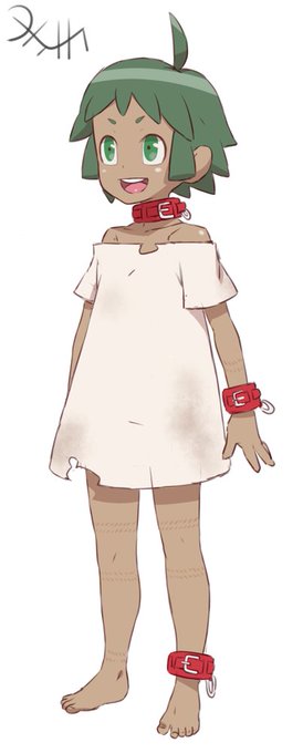 健全絵です。
その道の師匠に習ってオリキャラの看板娘が欲しいなと思って手癖で描いた犬っぽい感じのお子。性別不明。 