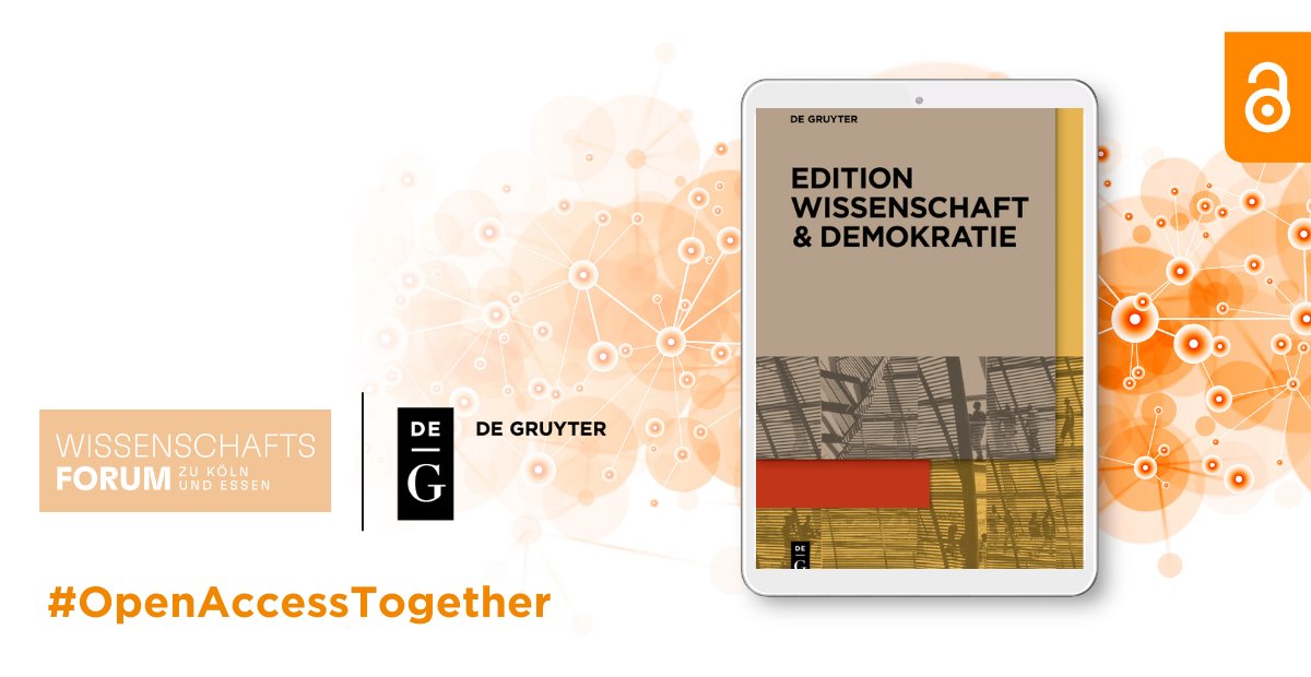 We publish the Edition Wissenschaft&amp;Demokratie series in #OpenAccess thanks to <a href="/WissFo_K_E/">Wissenschaftsforum zu Köln und Essen</a>!

#OpenAccessTogether

📙degruyter.com/serial/ewd-b/h…

#OpenAccessWeek