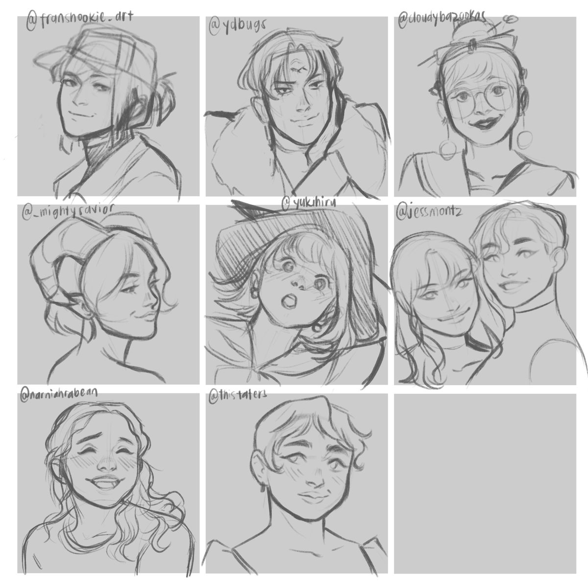 i almost forgot to post my progress on this lmao, tagging the oc owners in the next tweet. Also I need one more, let me draw ur oc hehe. https://t.co/tdbKf1OM0H 
