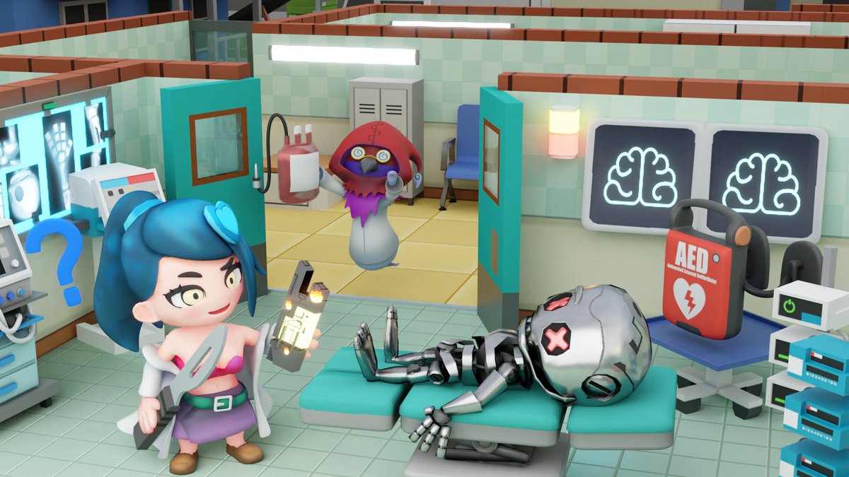 You know a hospital is crazy good, or just plain crazy, when they have the terminator as a patient.

#HealingSpree #indiegame #indiedev