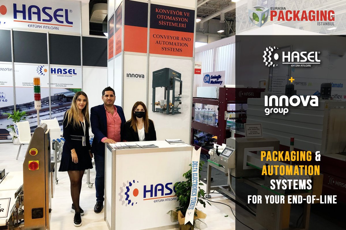 InnovaEndOfLine's tweet photo. 🇹🇷 Innova lands in Turkey! Last week we had presence at the Eurasia Packaging tradeshow with our partner HASEL MAKINA. Visitors discovered our packaging and automation systems for the End-of-line!
#InnovaInternational #EurasiaPackaging2021 https://t.co/d7UULa97fD
