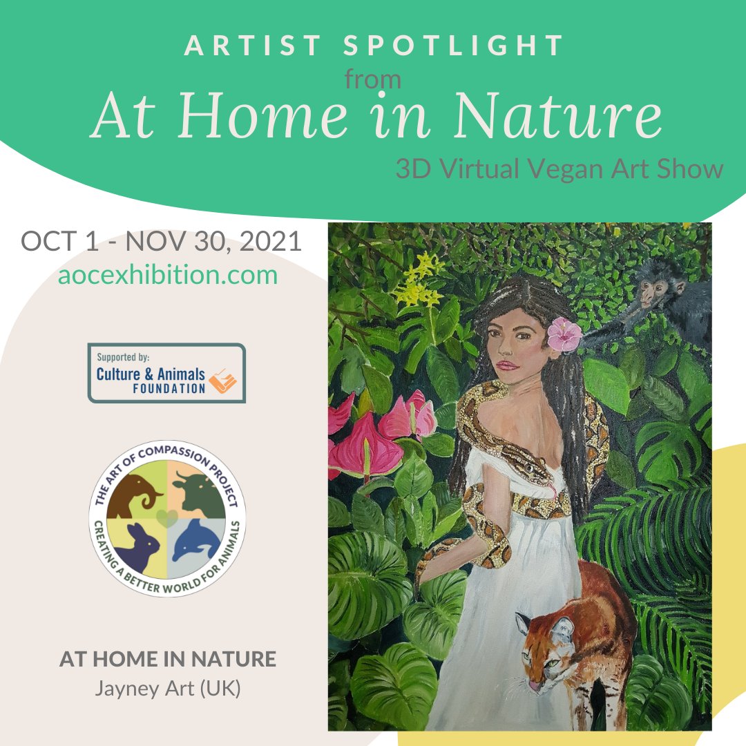 Jayney Art is one of 15 artists in our current 3D vegan art show. To view her painting and read about her process and intention, go to buff.ly/3hyG05y. #aocexhibition #thegoodelifeuk #artofcompassion #veganart #veganexhibition #animaladvocacyart