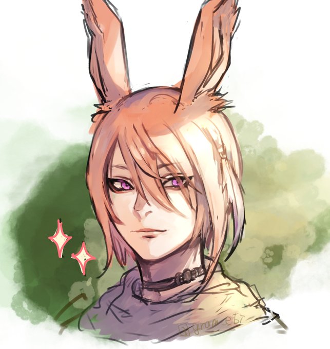 ヴィエラ男 落書き🐰 #FF14 