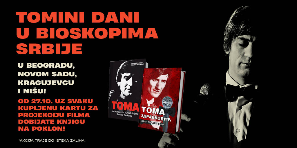 tomafilm2021's tweet photo. Kako se bližimo brojki od 800.000 gledalaca, ekipa filma „Toma“ je odlučila da uz kupljenu ulaznicu za projekcije nagradi gledaoce knjigom „Toma Zdravković 68 neispričanih priča“ ili „Toma – Istinita priča o poslednjem boemu Balkana“. https://t.co/eOAQBoGRNN