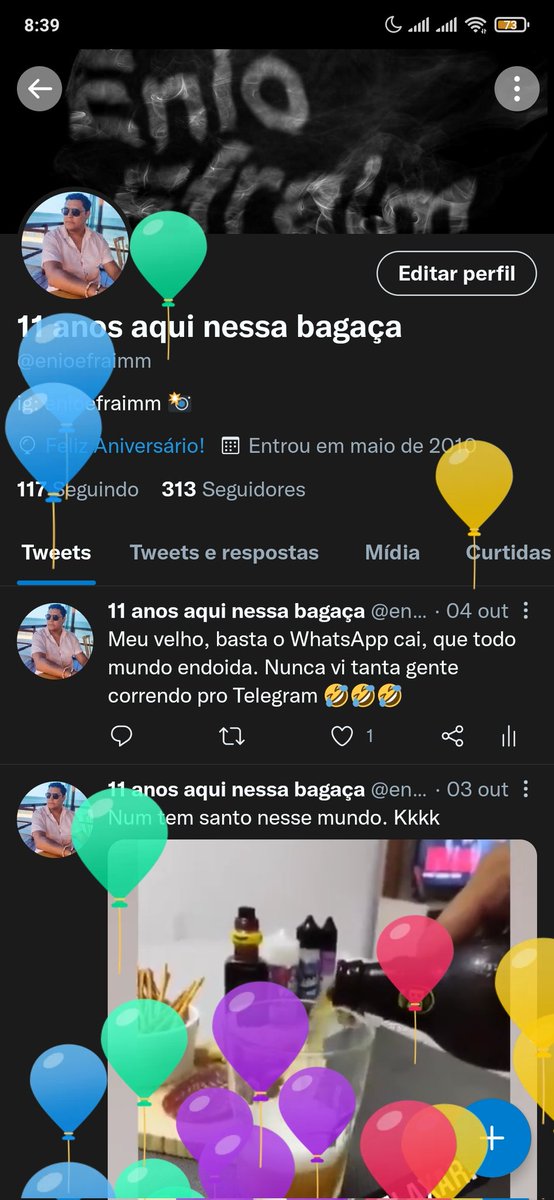 Parabéns pra mim Caraí. Vamo que hj tem correria ainda!