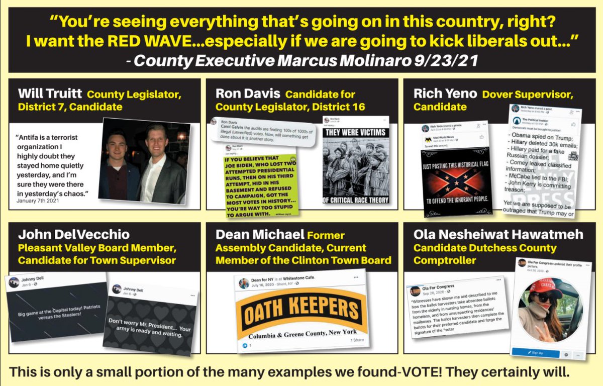 Day three of Early Voting. Have you voted yet? This is why it’s so important to vote in local elections. Do you think it’s ok to have supporters of an armed insurrection against our Democracy representing us here in Dutchess? #Vote2021