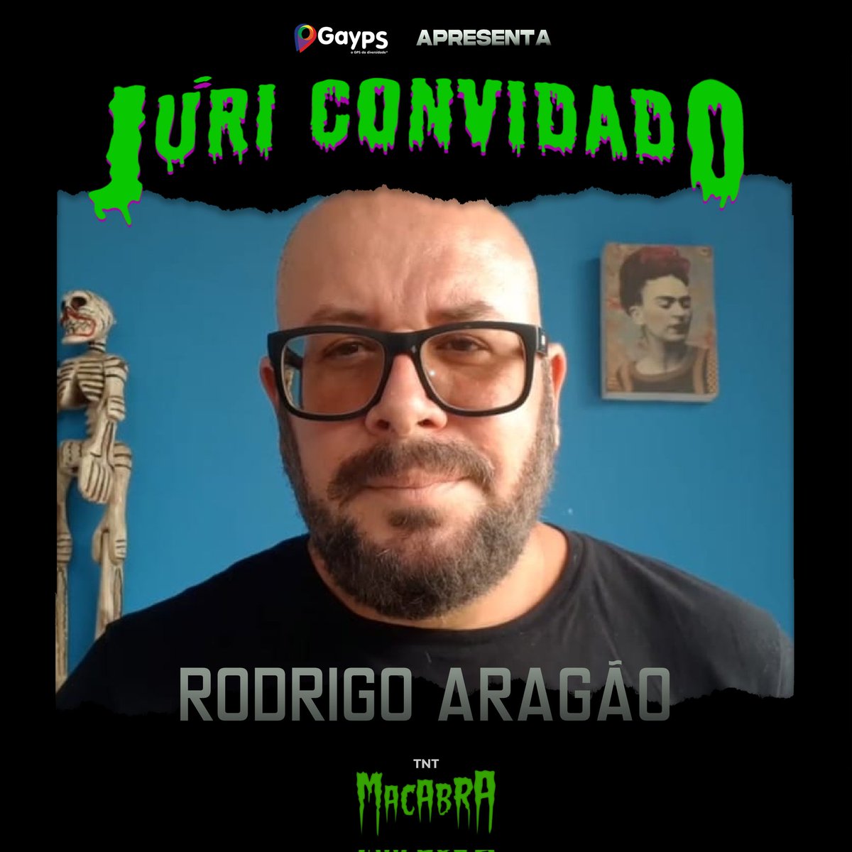 tntdrag's tweet photo. Para somar na bancada de juri do TNT MACABRA hoje teremos o ícone Rodrigo Aragão, diretor de filmes e maquiador de efeitos especiais renomado do horror nacional.

Hoje o Episódio #04 Invocação do Mal as 20:00 no canal do TNT Drag.

Produção: @dragulabrasil
Art: @guzmarinho https://t.co/sCJx2wPB6f