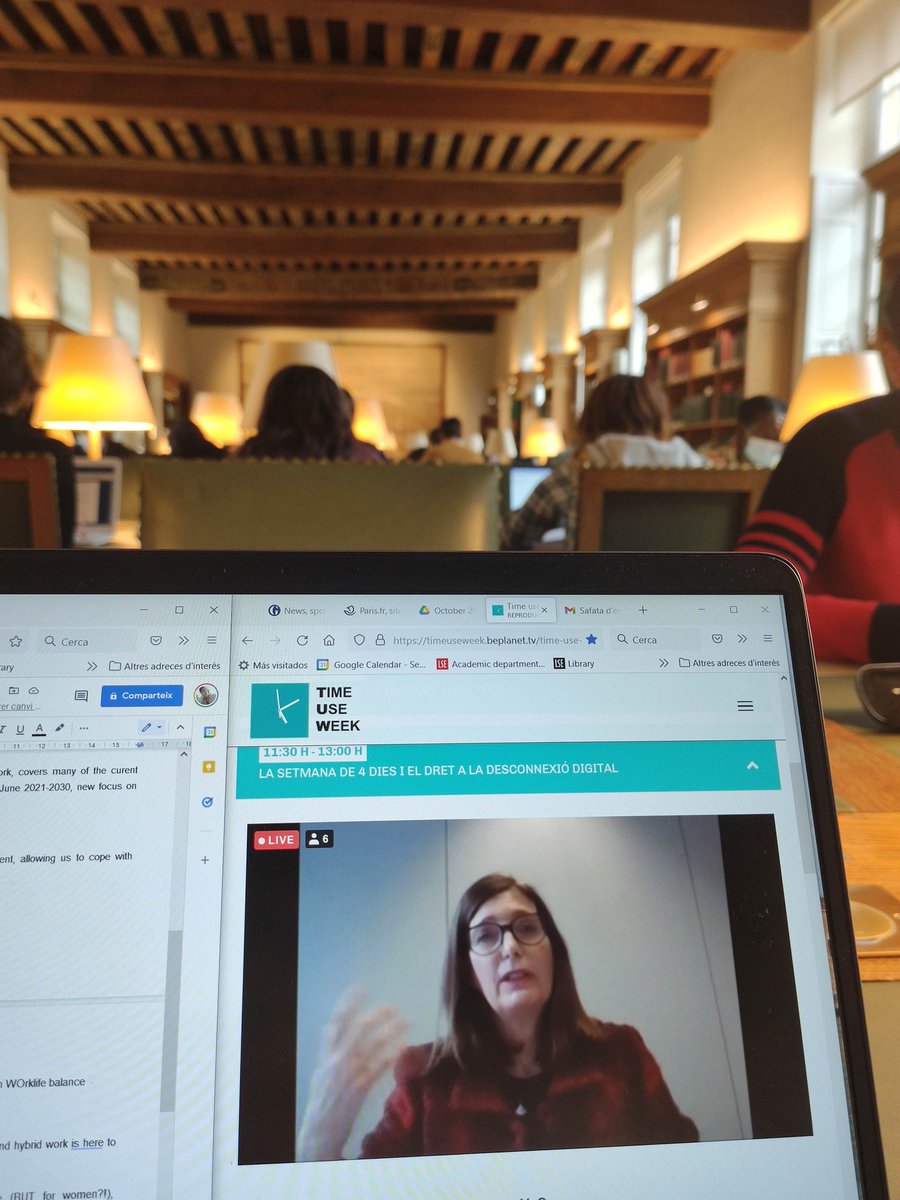 Today marks the launch of the International Time Use Week 2021 in #Bcn, with excellent debates about the #RightToDisconnect #futureofwork #remotework #genderinequality #timepoverty #COVID19 & the g-local link between #academia & #policy

@BCNTimeUse_cat @BCNTimeUse @MartaJunque