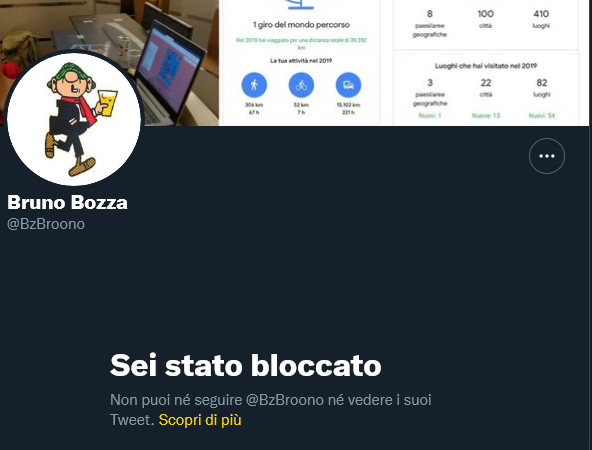 quando uno come <a href="/BzBroono/">Bruno Bozza</a> ignora l'operato di <a href="/matteorenzi/">Matteo Renzi</a> e gli ricordi cosa ha combinato tra le bonifiche su #bagnoli e le leggi in violazione dei diritti dell'uomo a #taranto lui ti banna per confermare il suo stato comatoso di ignoranza e presunzione