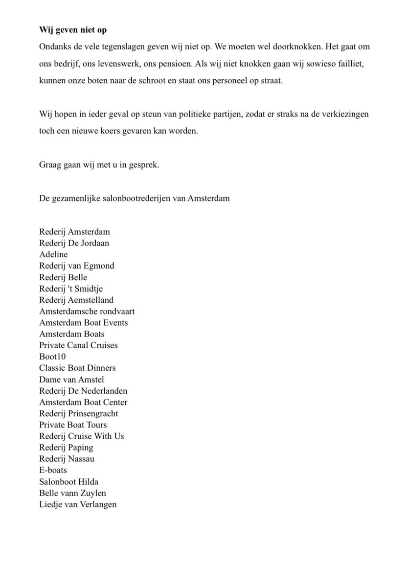SalonbotenA's tweet photo. Wij stuurden deze noodkreet naar de Amsterdamse politiek en bieden woensdag onze petitie aan: https://t.co/P3zQy4cTOU https://t.co/fxU3LQGqFK