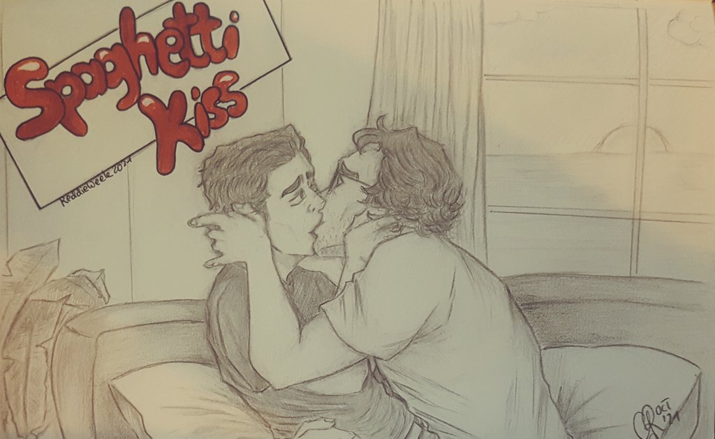 oniprince_'s tweet photo. Reddie Week 2021 - Spagehtti Kiss (Day 6)
#reddie #richietozier #eddiekaspbrak #reddieweek #myart https://t.co/8rW9krh4ww