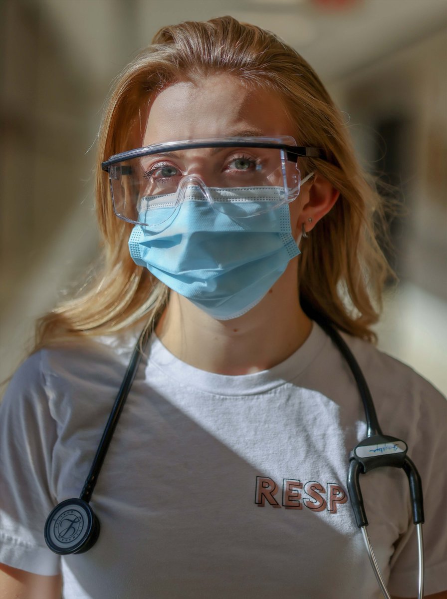 AHS_media's tweet photo. “We are seeing patients come in much sicker than when COVID-19 began, and they’re needing more oxygen, or, worse, intubation, much sooner,’ says Shaye, a respiratory therapist in #yyc. #WeAreAHS #RTWeek2021 https://t.co/6XFvvJzsTE