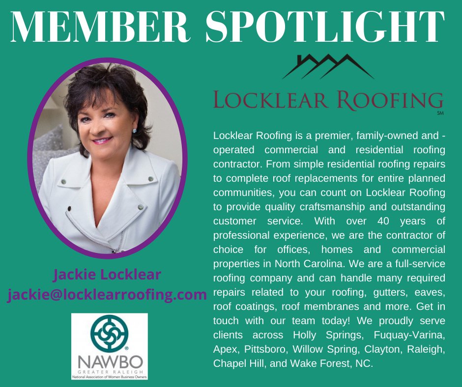 NAWBO_GR's tweet photo. |Monday Member Spotlight|

NAWBO-GR is made up of amazing women business owners. We are thrilled to have each and everyone of our members and wanted to take a moment to spotlight Jackie Locklear with Locklear Roofing. Thank you for all you do!

#WeRiseTogether #NAWBOGR #NAWBO https://t.co/c9skWr2ask
