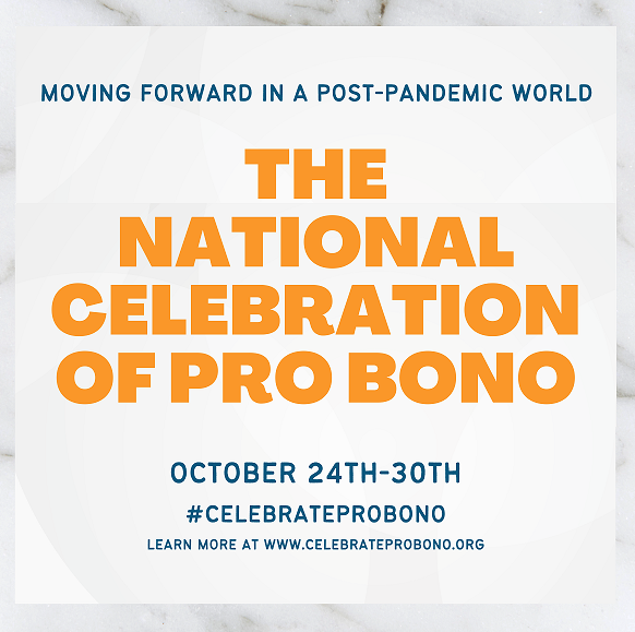 ABAesq's tweet photo. The National Celebration of Pro Bono begins now! Let us know what you’re doing to mark the occasion by using #celebrateprobono. Find events here: https://t.co/jn29olrWo7 https://t.co/36dBvYYKD4