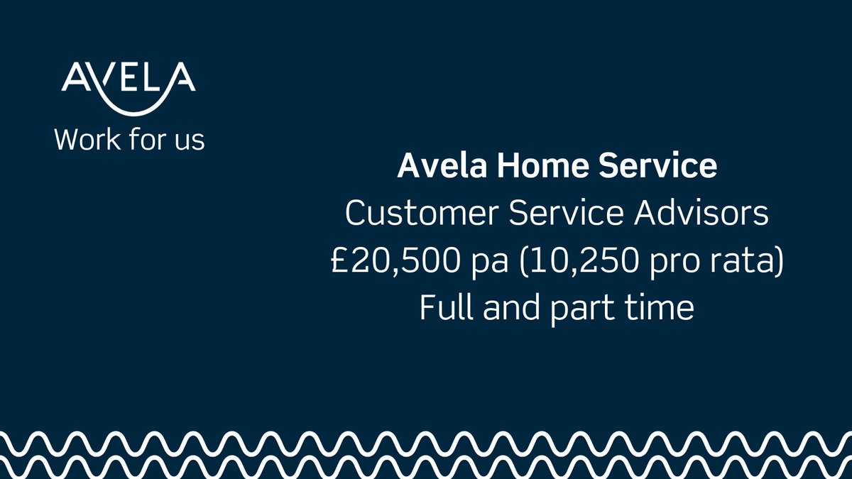 AvelaServices's tweet photo. Applications for our Customer Service Advisor roles close tomorrow. It’s your chance to join the team at Avela Home Service and help us deliver a high-quality, right-first-time service to our customers. https://t.co/GgEiVx9jJm https://t.co/Re0GDkPNwl