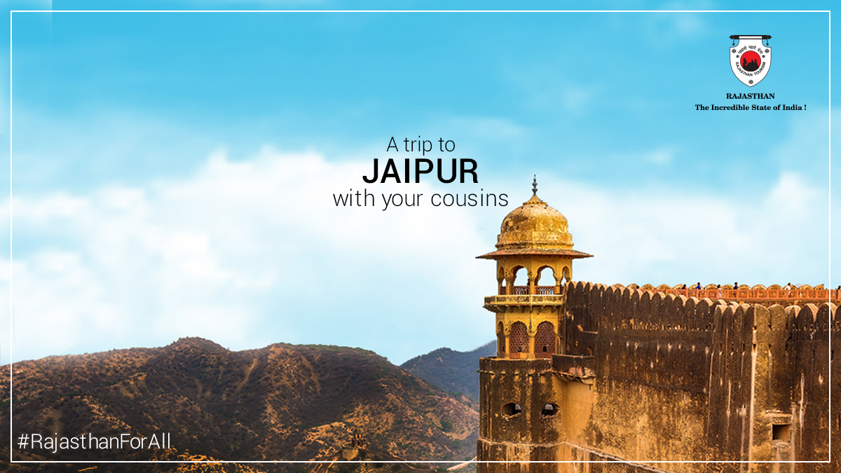 my_rajasthan's tweet photo. #RajasthanForAll
.
Enjoy a relaxing trip to #Jaipur with your cousins. Catch a glimpse of the royal forts and palaces, museums, lakes, etc… and call it a day with shopping and some great food.
.
#Rajasthan #IncredibleIndia #DekhoApnaDesh #RajasthanTourism https://t.co/6hpU9CZ9Pg