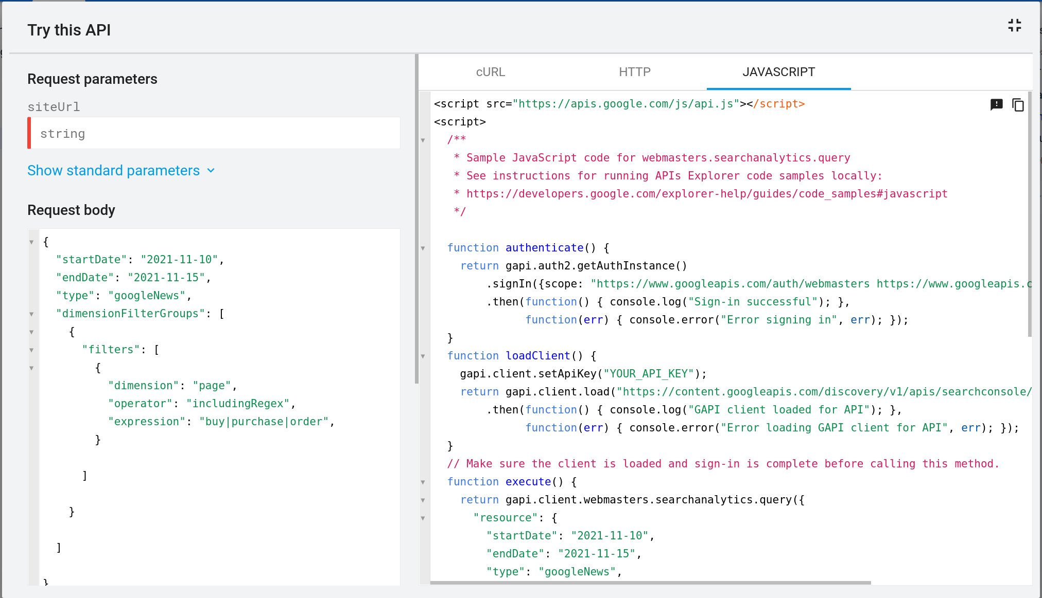 Data API  Google for Developers