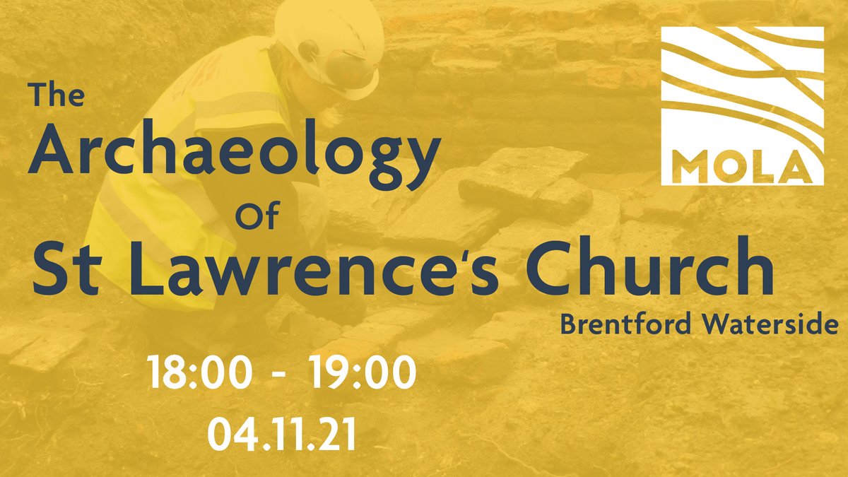 Join us for a free webinar on how our archaeological excavations at #Brentford Waterside are enriching the story of this fascinating landscape!

📅 4th November
🕕 6-7pm
🎟️ ow.ly/wFxN50GxKvR