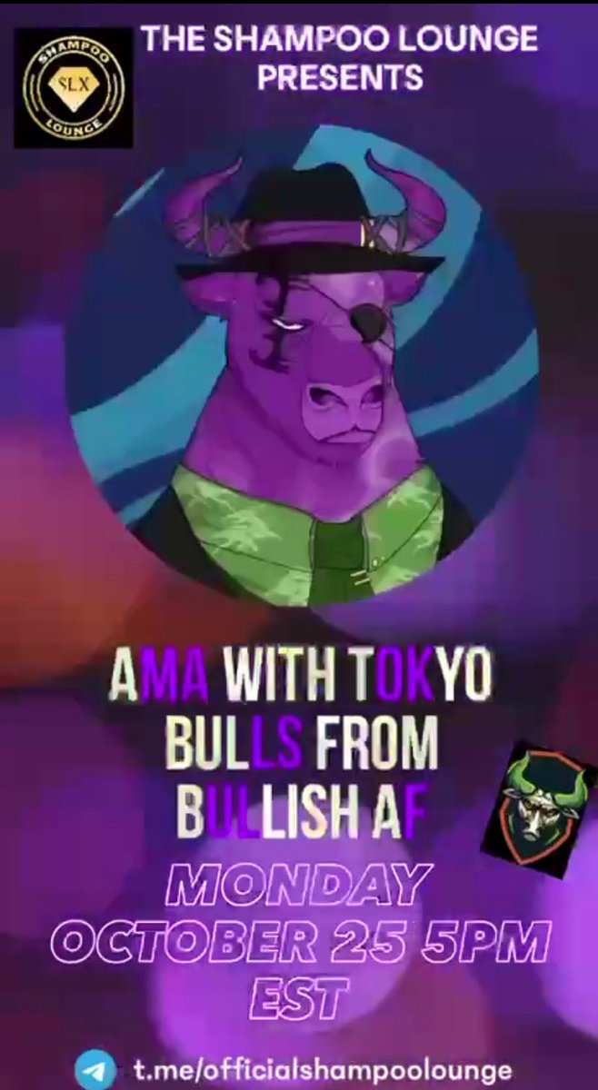 #blockchain #cryptocurrencies #BSCGem #BullishAF #ElonMusk #Google #cryptocurrency <a href="/elonmusk/">Elon Musk</a> <a href="/cz_binance/">CZ 🔶 BNB</a> @goodso1992 #Crypto #nftcollector #CryptoNews #BinanceSmartChain 

THIS IS THE LINE UP FOR MONDAY OCT. 25th. 3 AMAS BACK TO BACK. 

t.me/OfficialShampo…