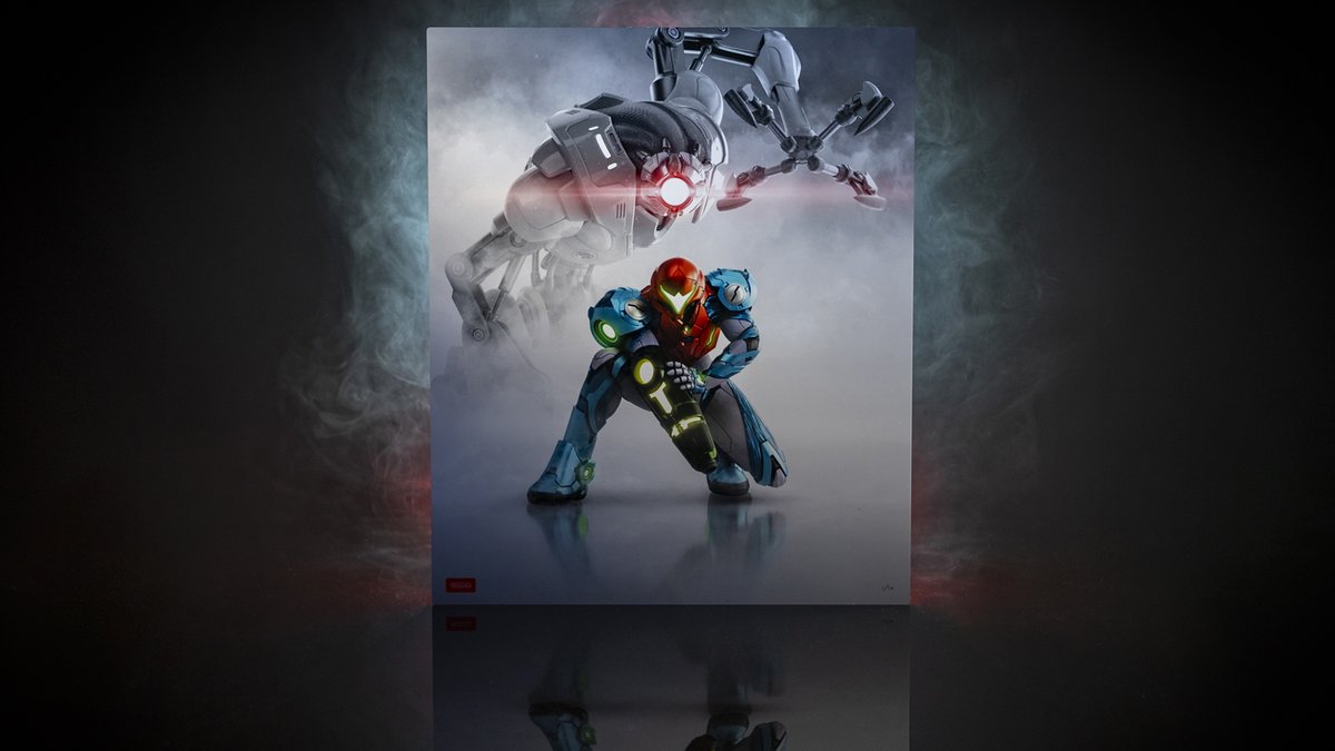 NintendoAmerica's tweet photo. ATTN bounty hunters, there’s still time to enter the #MyNintendo #MetroidDread Sweepstakes! Have a peek at the HD metal wall art included in the prize pack.
 
Enter here: https://t.co/34LT2byK9m. https://t.co/4dLjzfA5si