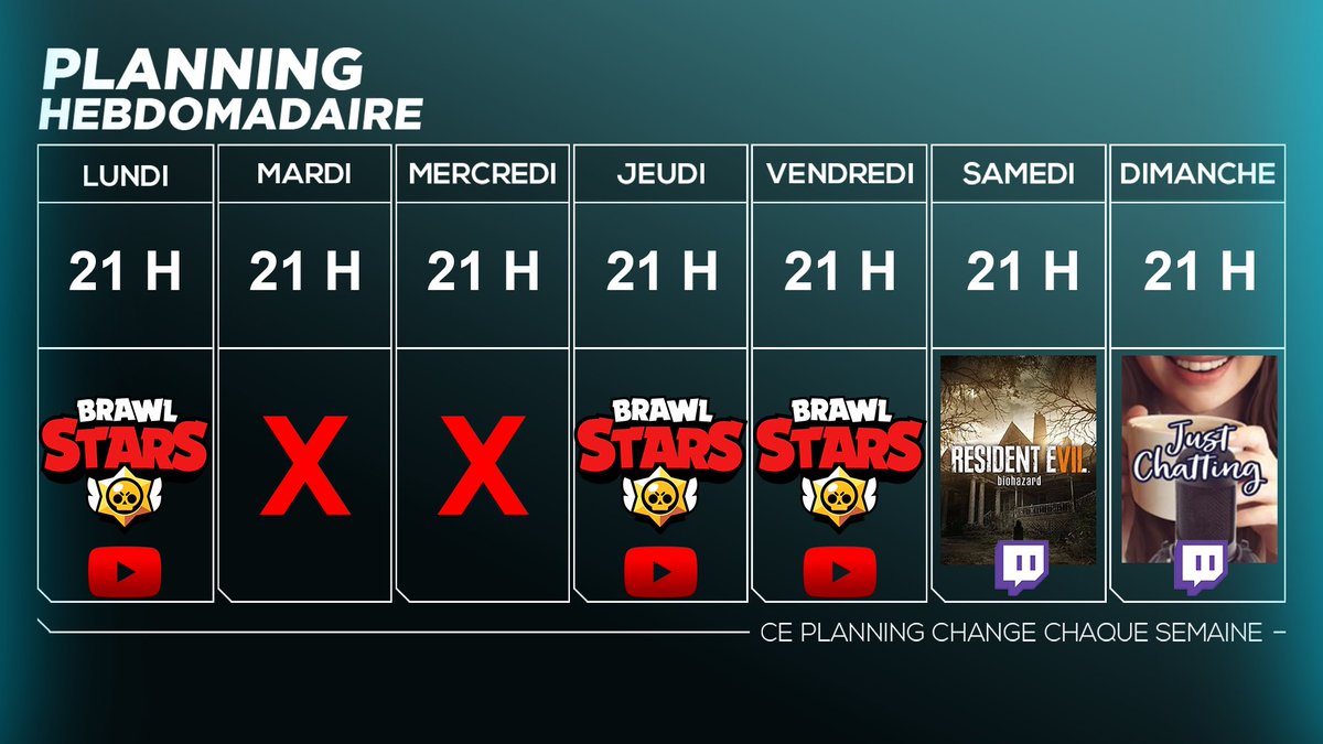 Programme de la semaine !
👉youtube.com/channel/UCIOws…
👉 twitch.tv/whitesmog80