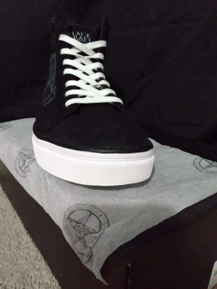 shanenorenmusic's tweet photo. Our bassist Shane just got his "stage" shoes in the mail today!-

@BlackCraftCult Thank you so much!
#tobeginanew #blackcraftcult #blackcraft #createyourownfuture #tba #asabovesobelow #shoes #rock #metal #dwp #spacezebra https://t.co/8erXURC6oo