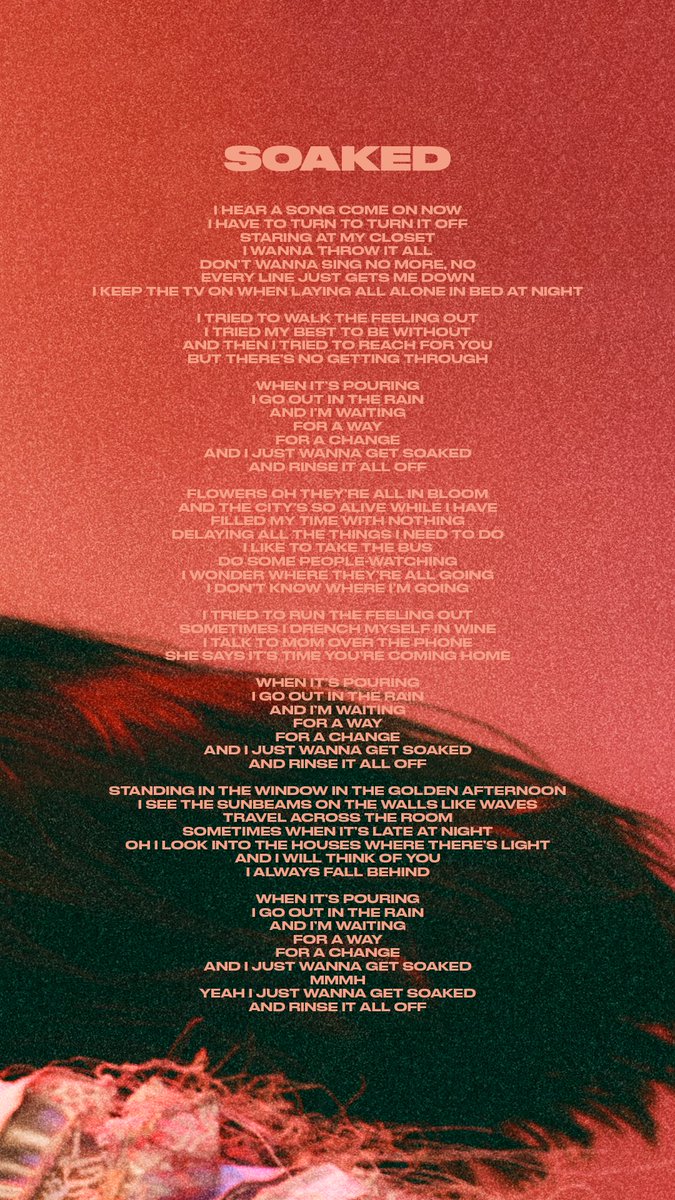 “Soaked” lyric video 🌦❤️

youtu.be/2Yeln9ufheY