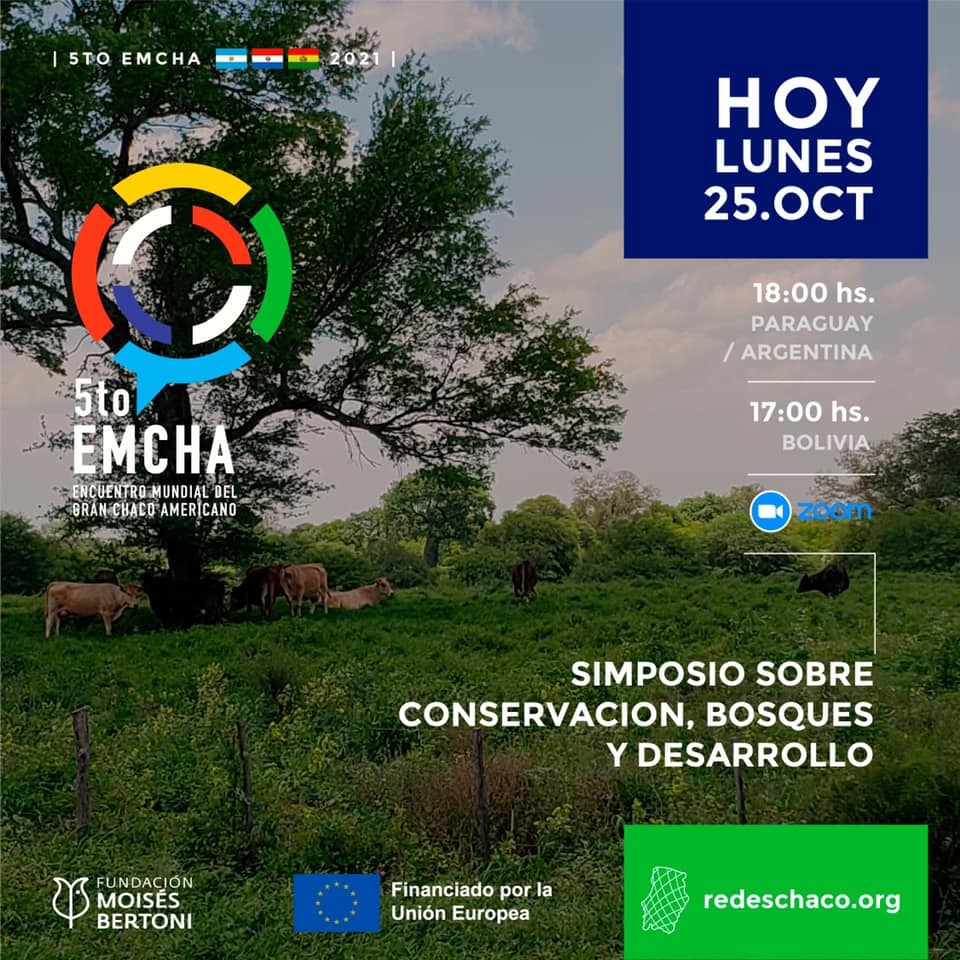 Llegó el día del 𝑺𝒊𝒎𝒑𝒐𝒔𝒊𝒐 𝒔𝒐𝒃𝒓𝒆 𝑪𝒐𝒏𝒔𝒆𝒓𝒗𝒂𝒄𝒊𝒐́𝒏, 𝑩𝒐𝒔𝒒𝒖𝒆𝒔 𝒚 𝑫𝒆𝒔𝒂𝒓𝒓𝒐𝒍𝒍𝒐 del 5° Encuentro Mundial del Gran Chaco Americano y el proyecto Pilcomayo Trinacional.
Inscripción: 👇🏼😃
forms.gle/PUwCNHY6zcH7UD… 
🗓️25/10
⏰18:00hs (Arg), 17:00hs (Bo)