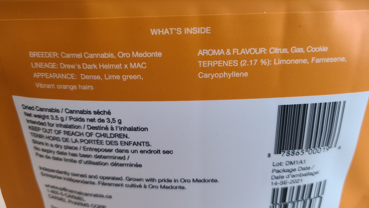 krau5e_alex's tweet photo. Ontario #CraftCannabis #DimMAC grown, cured, and packaged by @carmelcannabis, bred by @carmelcannabis.
To say I've been excited to try this one, is an understatement! Keep up the good work #Drew et al! https://t.co/MjvKs6gvus