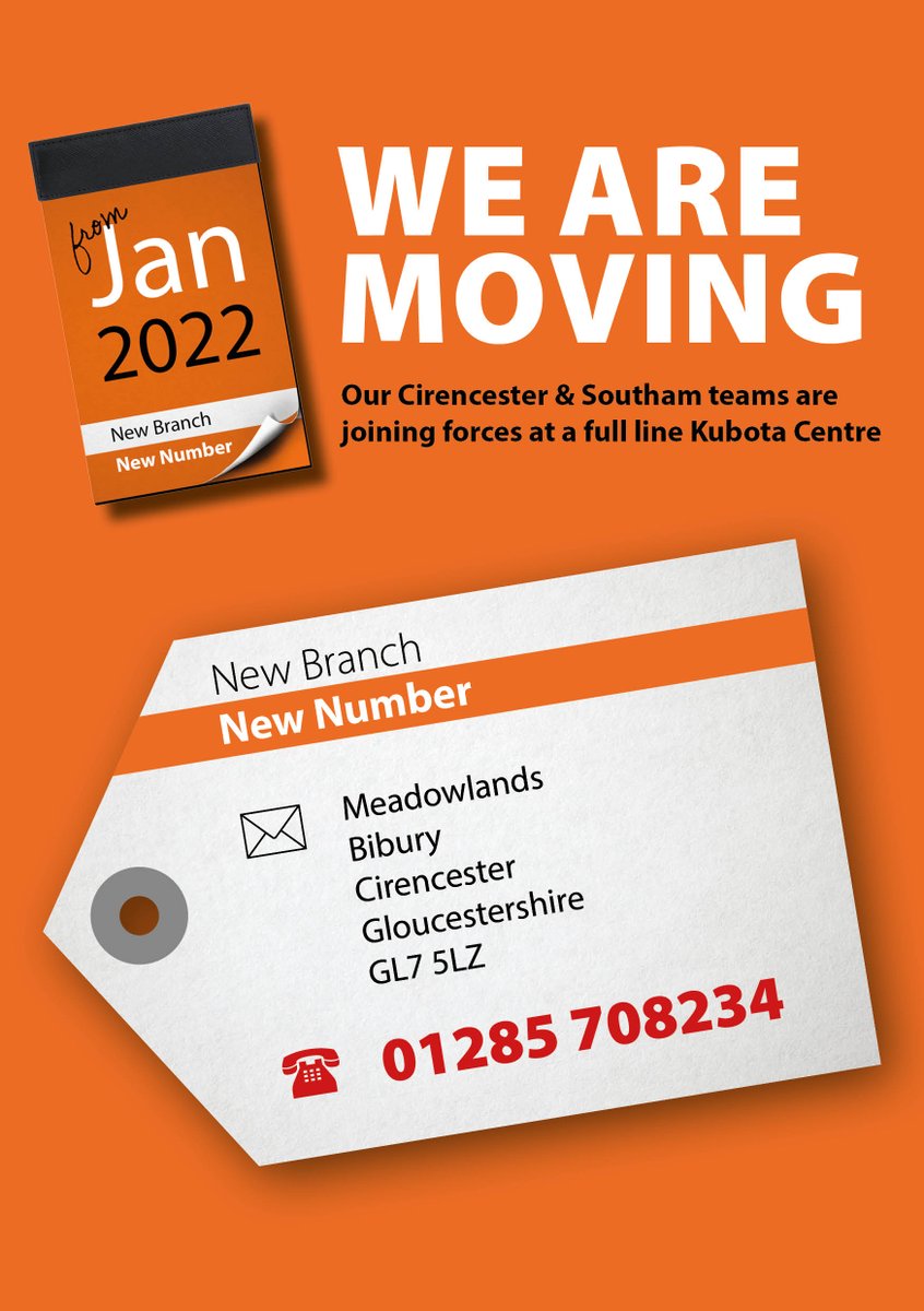 ListerWilderGC's tweet photo. The Lister Wilder Team are Moving to New Premises in the New Year
Read more here: https://t.co/RsVQgKvR4T
#wearemoving #listerwilder #saleswithservice #kubota #kubotadealer #kubotauk https://t.co/MTNAdpscNy