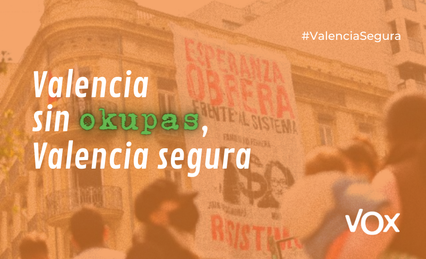 ‼️ Desde VOX proponemos una reforma legal para que la Policía pueda desalojar okupas sin orden judicial. Las Fuerzas y Cuerpos de Seguridad del Estado deberían poder echar a okupas con una patada en el culo. #ValenciaSegura