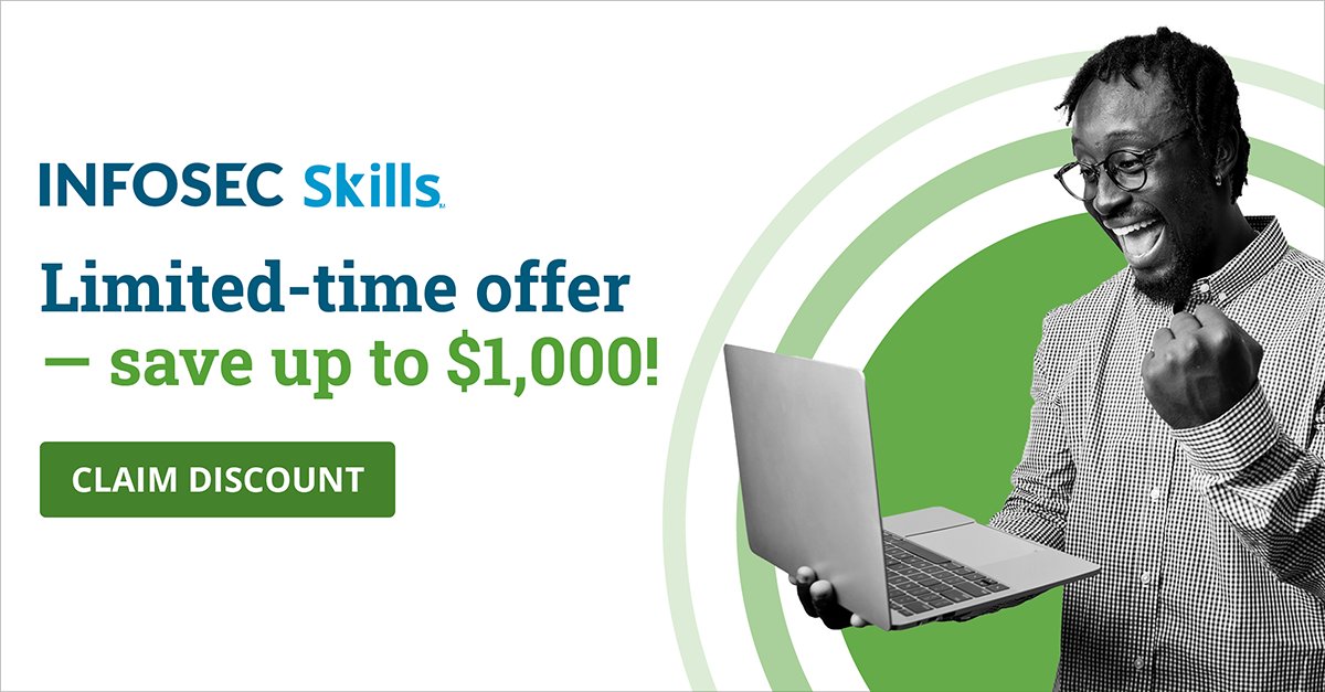 InfosecEdu's tweet image. You’ve got career goals, we’ve got you covered. Enroll in an Infosec boot camp before October 31 and save up to $1,000 off!

#BeCyberSmart #cybersecurityawarenesmonth #cybersecurity #infosec

bit.ly/3B7vyJG