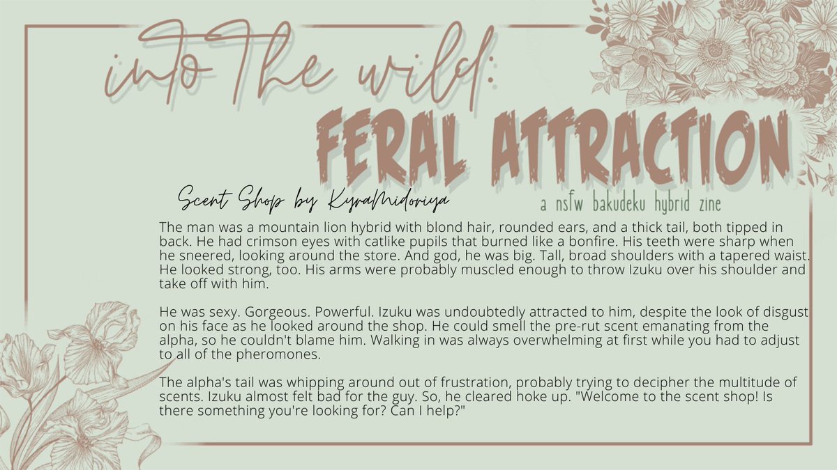My preview for the BkDk hybrids Zine, <a href="/IntoTheWildBkDk/">Into The Wild: A BkDk/DkBk Zine</a> !!!! I’m so so excited for all the awesome stuff everyone has been working on!