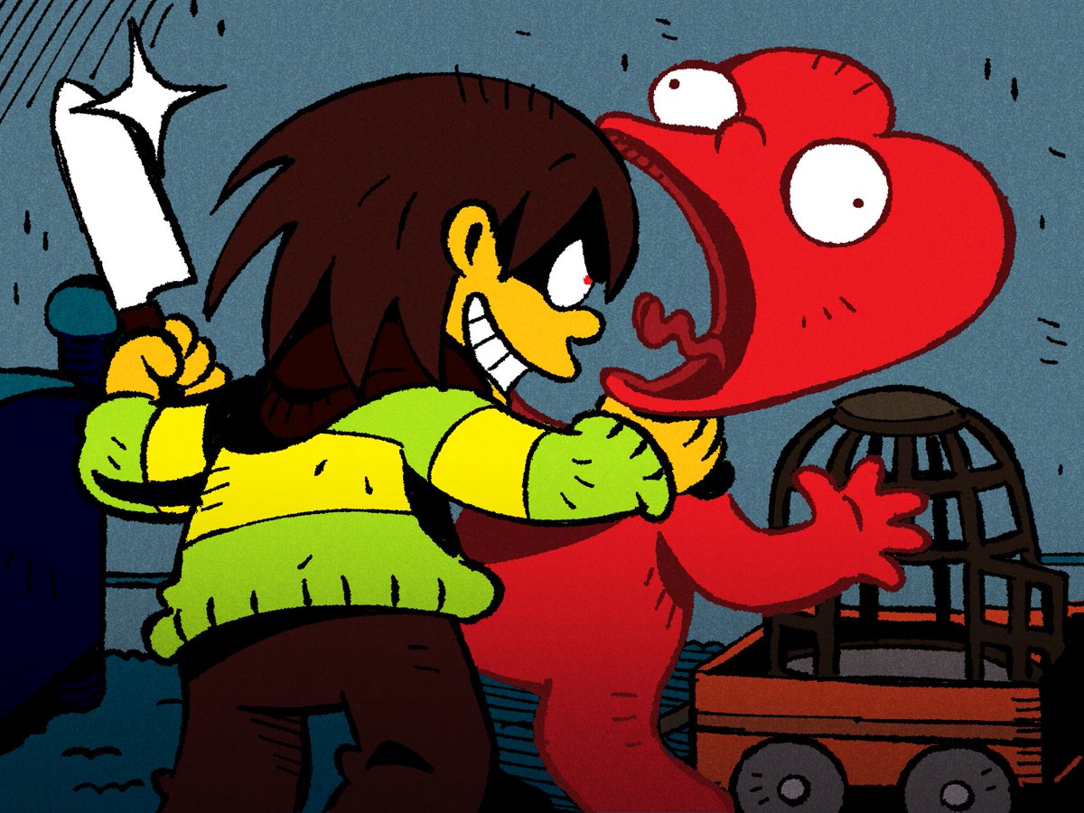 9twoeight's tweet photo. #DELTARUNE #DeltaruneChapter2  
델타룬 챕터 1~2 요약...아마도..... https://t.co/zyetZkDiim