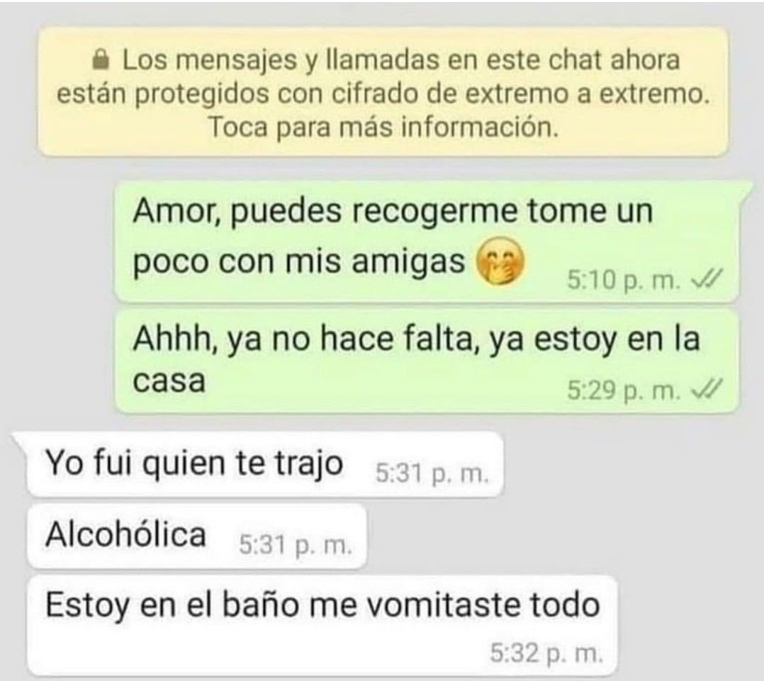 Últimamente, si me hace falta un novio que me recoja cuando me emborracho y me haga el amorcito🥺