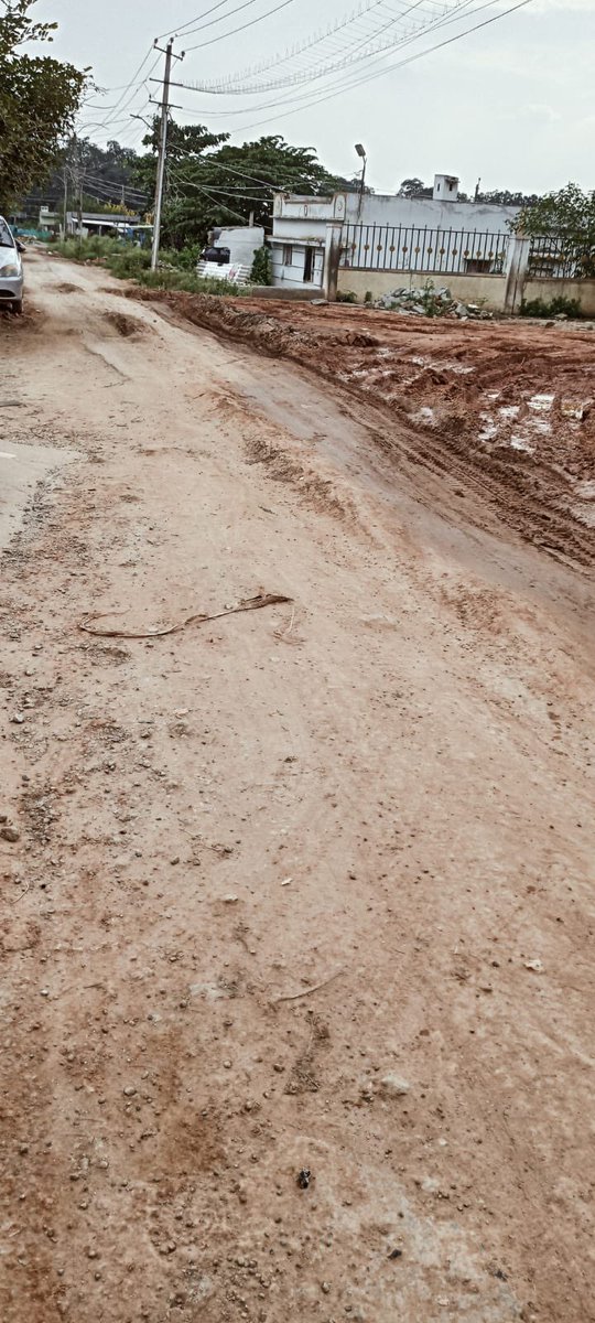 vaibhavsid's tweet photo. @PCMohanMP Sir.. this is the photo taken few days back.. the condition of the road has become event worst.. every time we take out our vehicle it is a nightmare to cross the road but we don’t have any other option.. please help..this is the road.. Ahad Medows Road.. Mana Karmel. https://t.co/BUKFhR9Kk2