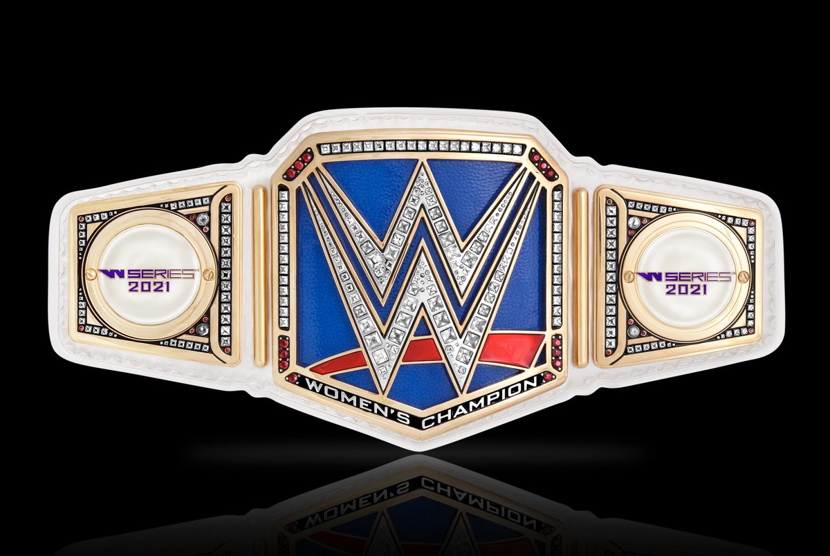 StephMcMahon's tweet photo. She came, she saw, she conquered - two seasons in a row! So excited to present this custom @WWE title to @JamieChadwick, @WSeriesRacing 2021 Champion! https://t.co/ilGmLVCF2k