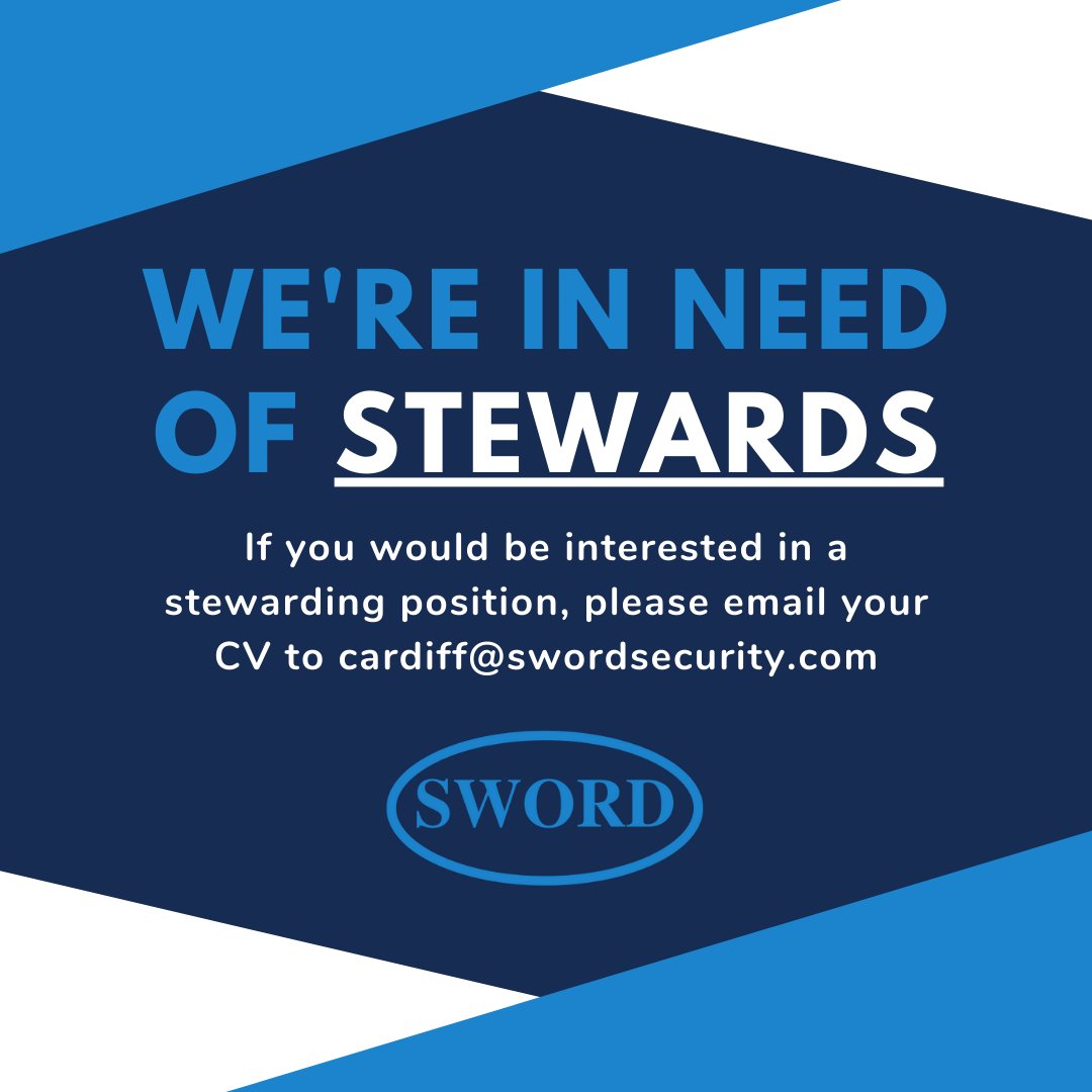 SwordUk's tweet photo. We're hiring and we're a Real Living Wage employer!

#hiring #jobad #stewards #stewarding #reallivingwage #reallivingwageemployer https://t.co/xbUZ2ia0lk
