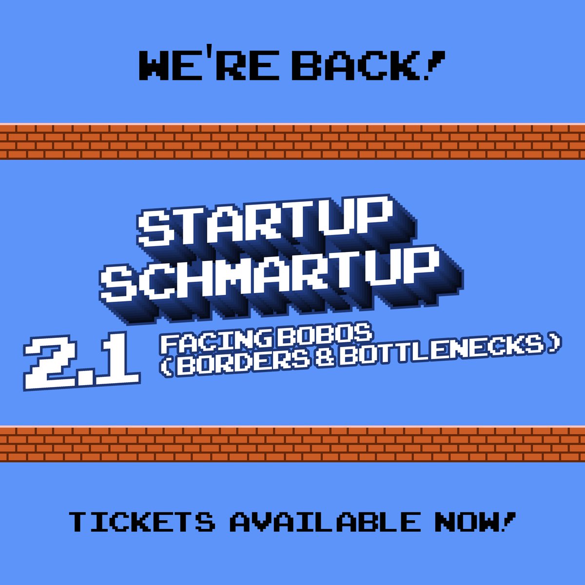 We're BACK, baby! Get ready for... 

★ Startup Schmartup 2.1 ★
December 10th 2021 @ PLNT, Leiden

Get your tickets on Facebook: (fb.me/e/2QxFAWHUD) 
or via Eventbrite: (eventbrite.com/e/startup-schm…)