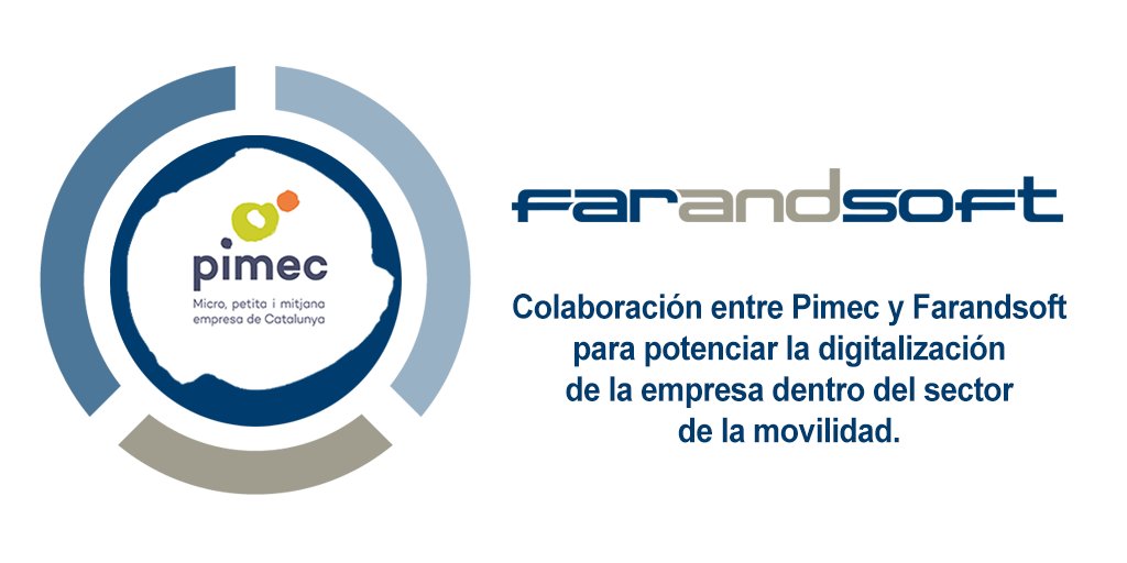 FARANDSOFT's tweet photo. Nueva colaboración entre Pimec y Farandsoft para la digitalización de las empresas en el ámbito de la logística, transporte y reparto, y también la gestión comercial.
#digitalizacion #appdeventas #B2B #B2C #reparto #logistica #herramientacomercial #fslogistics #OrdersCE #ShopApp https://t.co/CpPFfKnWqo