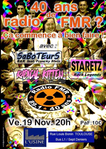 Bientôt en concert pour les 40 ans de <a href="/RADIOFMR/">Radio FMR</a>