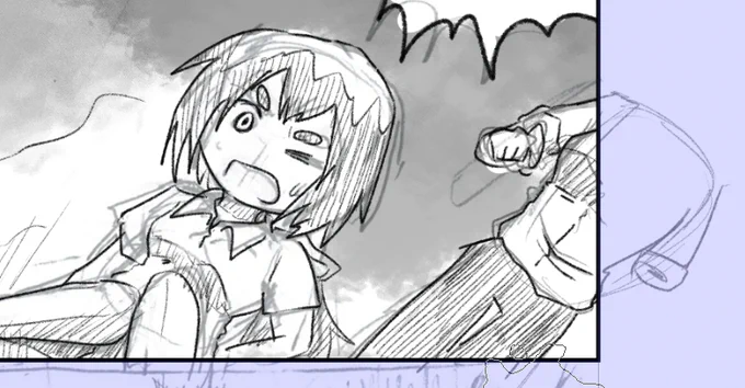 後ろの人をしっかり描くために必要な部分だけかいただけなんだけど普通に怖い 