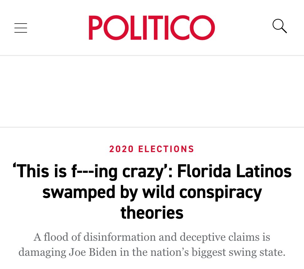 hshaban's tweet photo. With new reporting about Zuckerberg's objections to a Spanish-language voting information center on WhatsApp, it's worth looking back at what was happening on the platform among some Spanish speakers in Florida and elsewhere in the run up to the 2020 election: https://t.co/BxTFzgVCOD