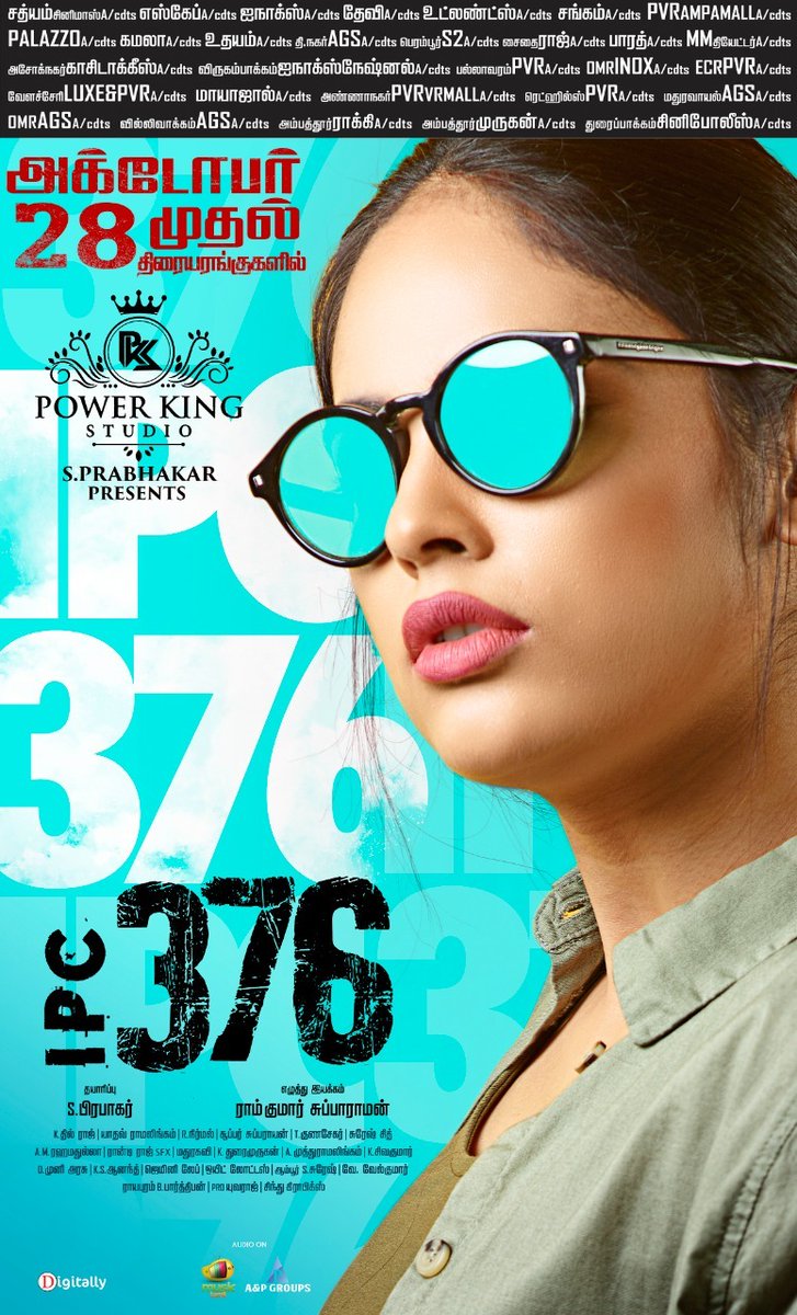 tamilveedhi's tweet photo. Enthralling @Nanditasweta's Cop thriller #IPC376 , releasing this October 28th in theatres!

#RamkumarSubbaraman @Prabhakarpkstud #PowerKingStudio @itzRajeshMusic @nirmalcuts @AandPgroups @MangoMusicTamil @proyuvraaj https://t.co/b2BBCSEArv