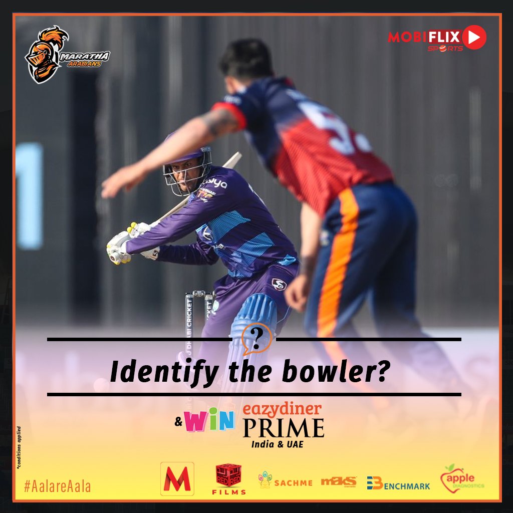 Q1 - Follow us &amp; Identify 🧐 the bowler in the given image to win 🎁 <a href="/eazydiner/">EazyDiner</a> prime annual membership (India/UAE).

#cricket #cricketer #cricketlovers #dubai #dubailife #ICC #india  #uae #cricketfans #cricketlover #abudhabi #T10 #corporate #business #sports #IPL #T20WorldCup