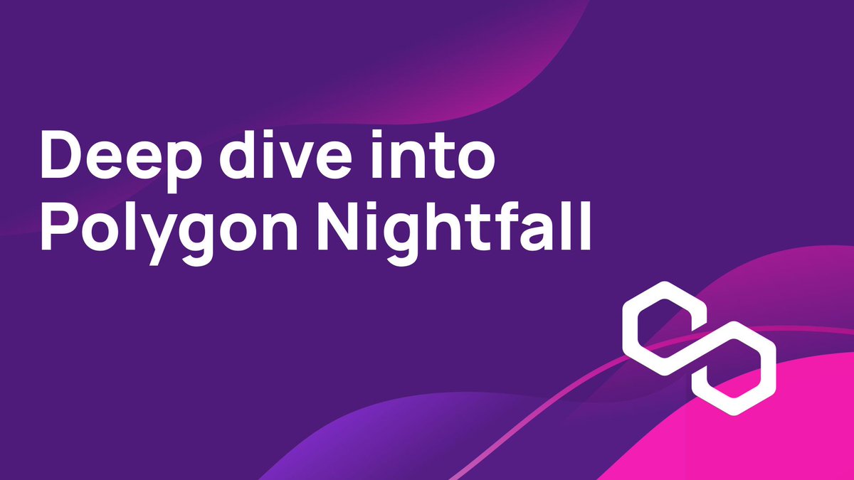 🤔 Where’s the next big wave following the #NFT craze over the next 12 to 18 months? What is Polygon Nightfall?

🤩 Check out the highlights from the Polygon EY Nightfall webinar.

🌐 Checkout now: bit.ly/Polygon-Nightf…
