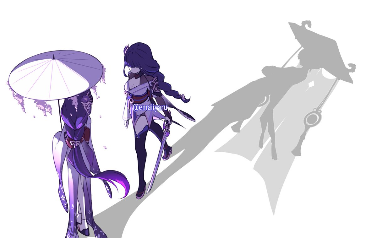 emaiiyaru's tweet image. her shadow